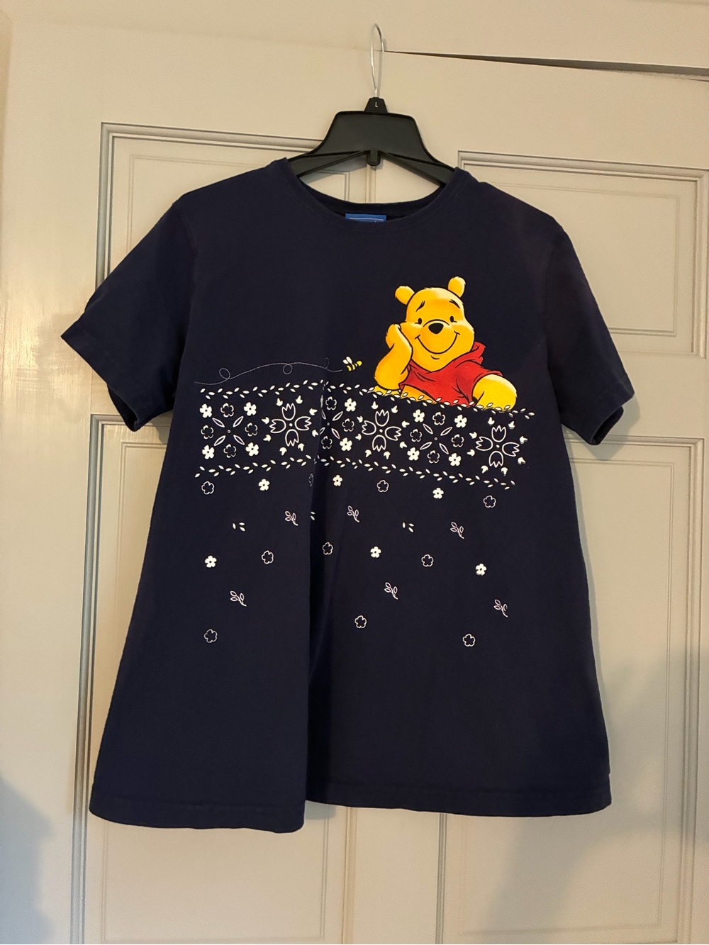 Pooh T-Shirt Adult S Blue Winne The Pooh Bear Jerry Leigh Vtg Read